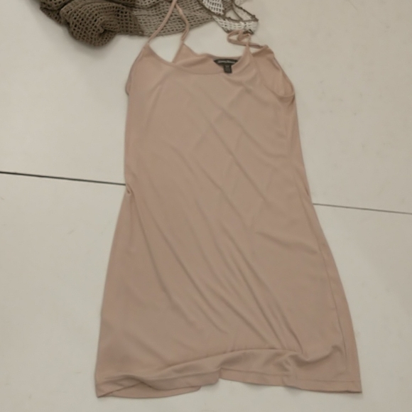 Cotton Crochet Dress Neutral Sleeveless Mod & Sexy - Picture 10 of 10